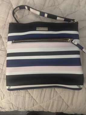kate spade Striped Crossbody in Navy, Black & Pink